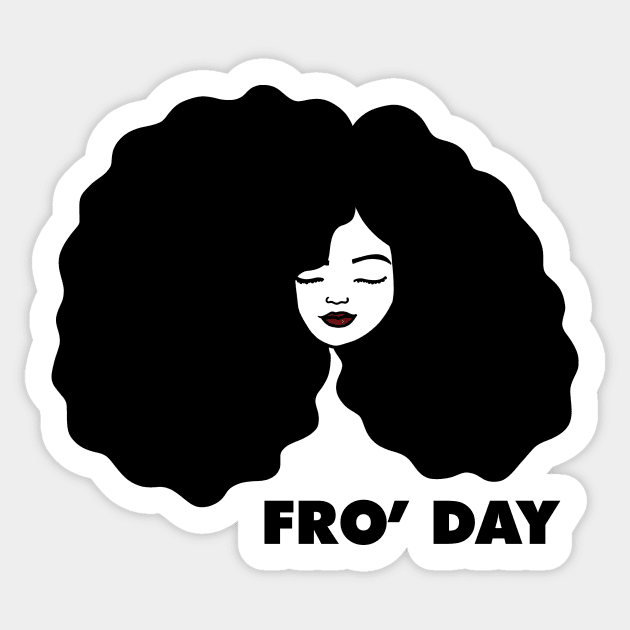 Fro Afro Hair Natural African Woman Sticker by logiamerch
